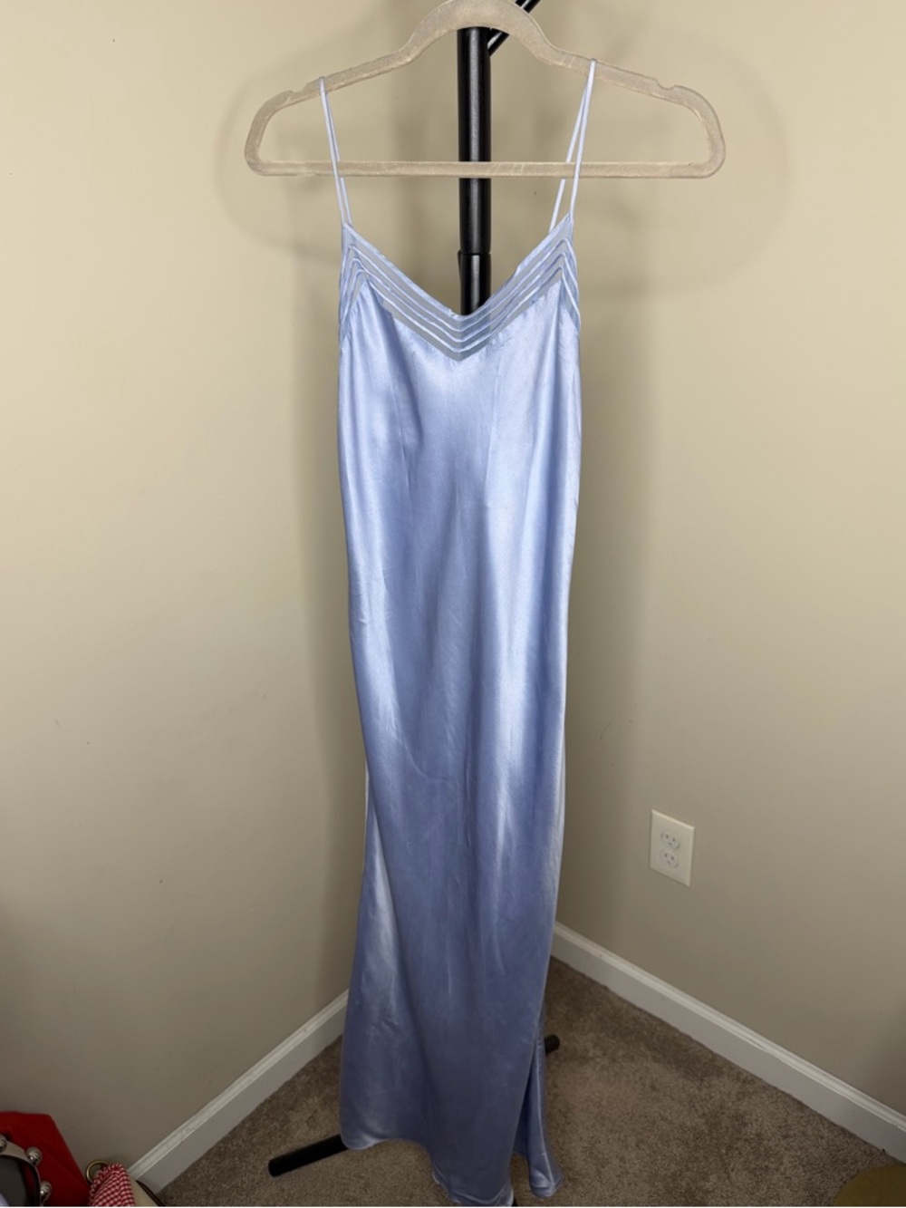 VTG 2001 Victoria’s Secret Y2K Maxi Slip 100% Silk Dress in Baby Blue Size S